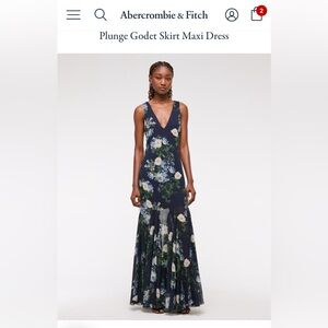 Abercrombie & Fitch Navy Floral Maxi Dress